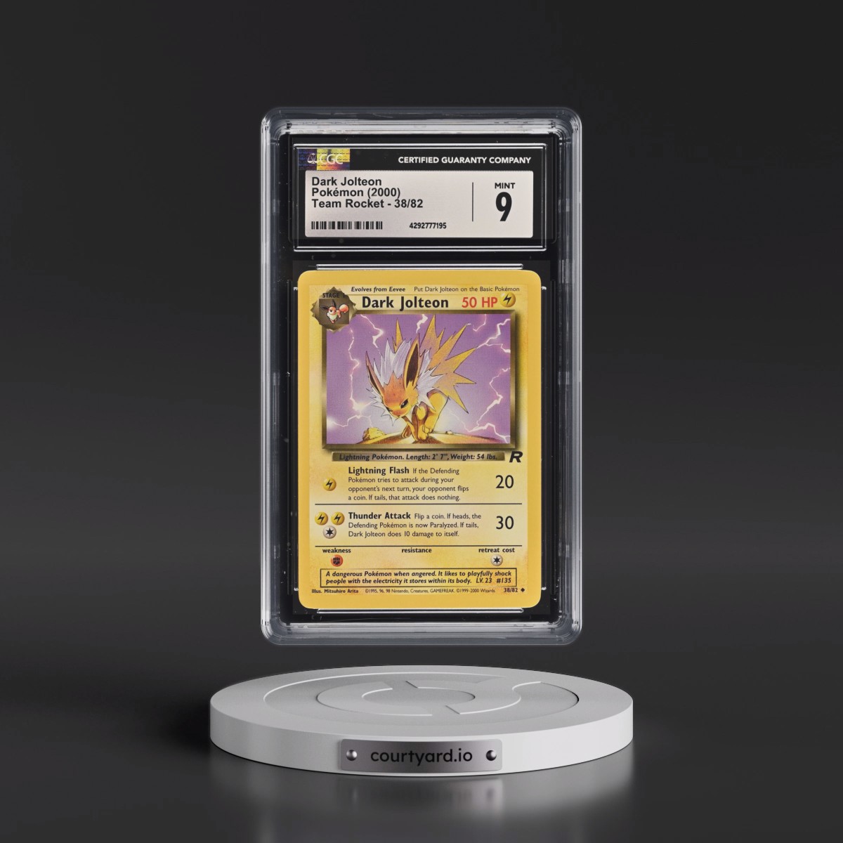 1999 Team Rocket #38/82 Dark Jolteon (CGC 9 MINT)