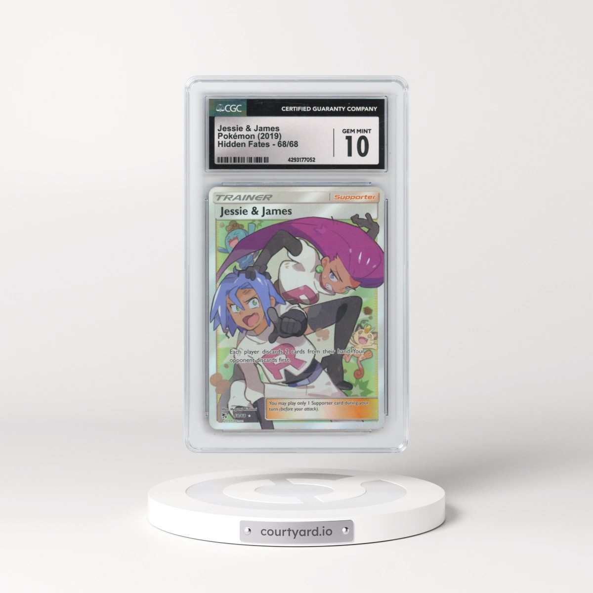 2019 Hidden Fates #68/68 Jessie &amp; James - Ultra Rare Holo (CGC 10 GEM MINT)