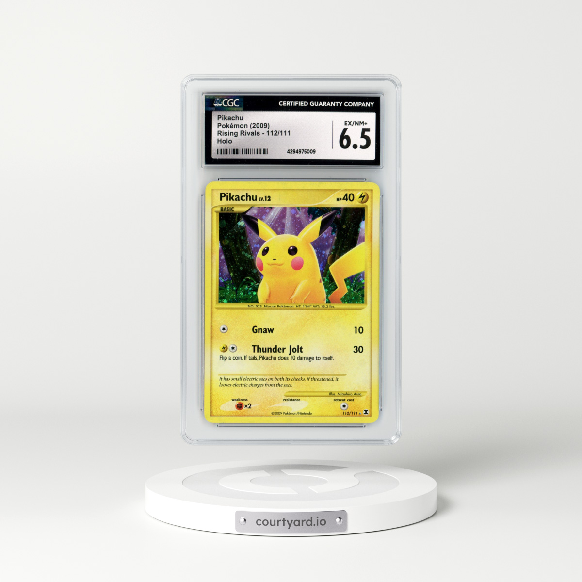 2009 Platinum - Rising Rivals #112 Pikachu - Holo (CGC 6.5 EX-MT+)