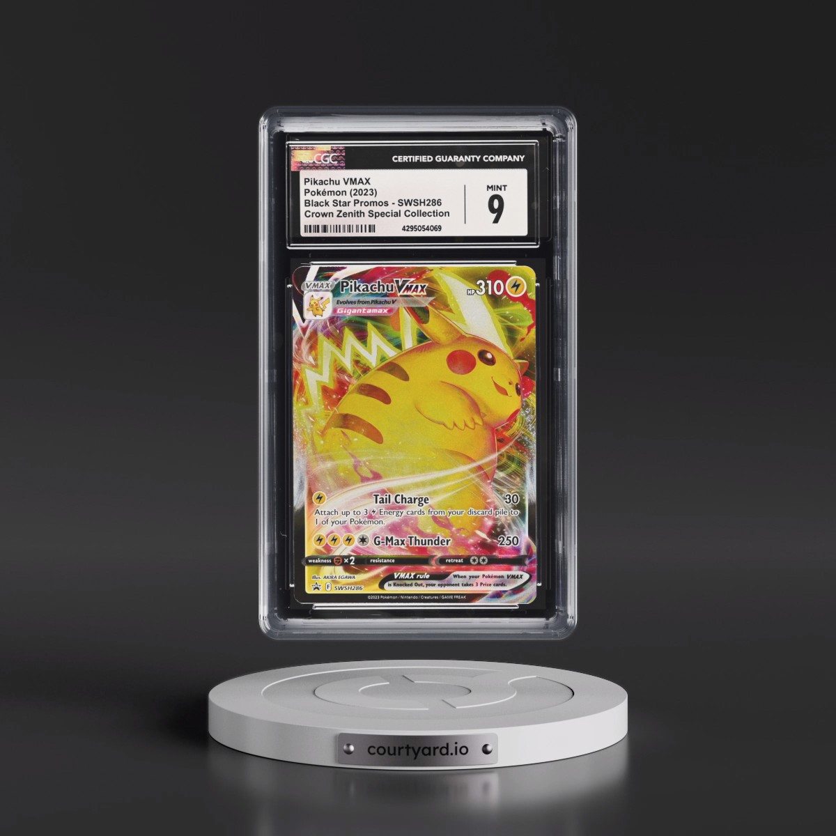 2017 Black Star Promos - Sword & Shield #SWSH286 Pikachu VMAX - Crown Zenith Special Collection (Holo) (CGC 9 MINT)