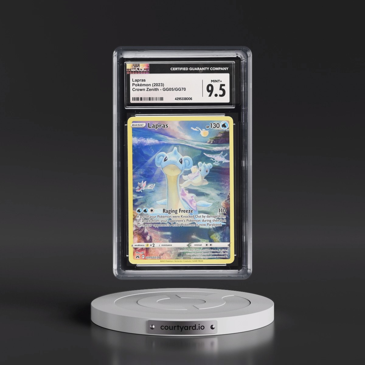 2023 Crown Zenith #GG05/GG70 Lapras - Galarian Gallery Holo (CGC 9.5 MINT+)
