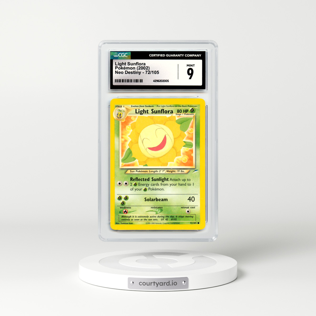 2002 Neo Destiny #72 Light Sunflora (CGC 9 MINT)