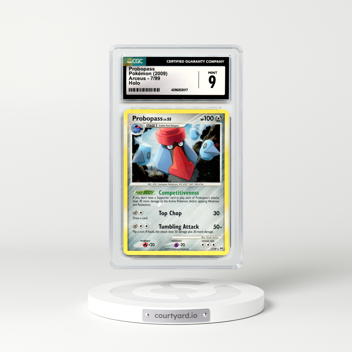 2009 Arceus #7 Probopass - Holo (CGC 9 MINT)