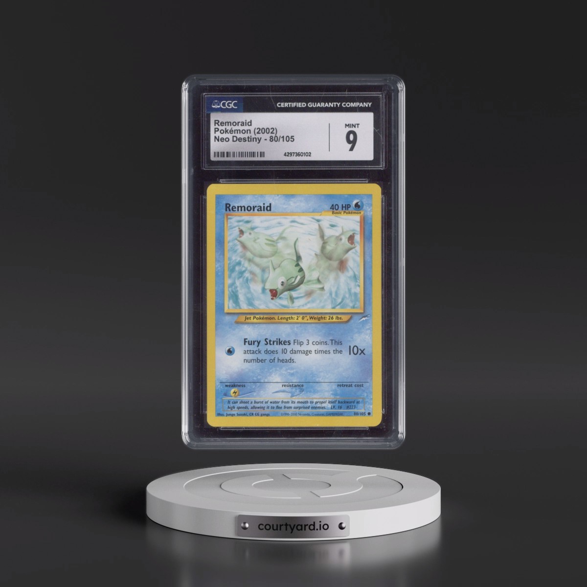2002 Neo Destiny #80/105 Remoraid (CGC 9 MINT)