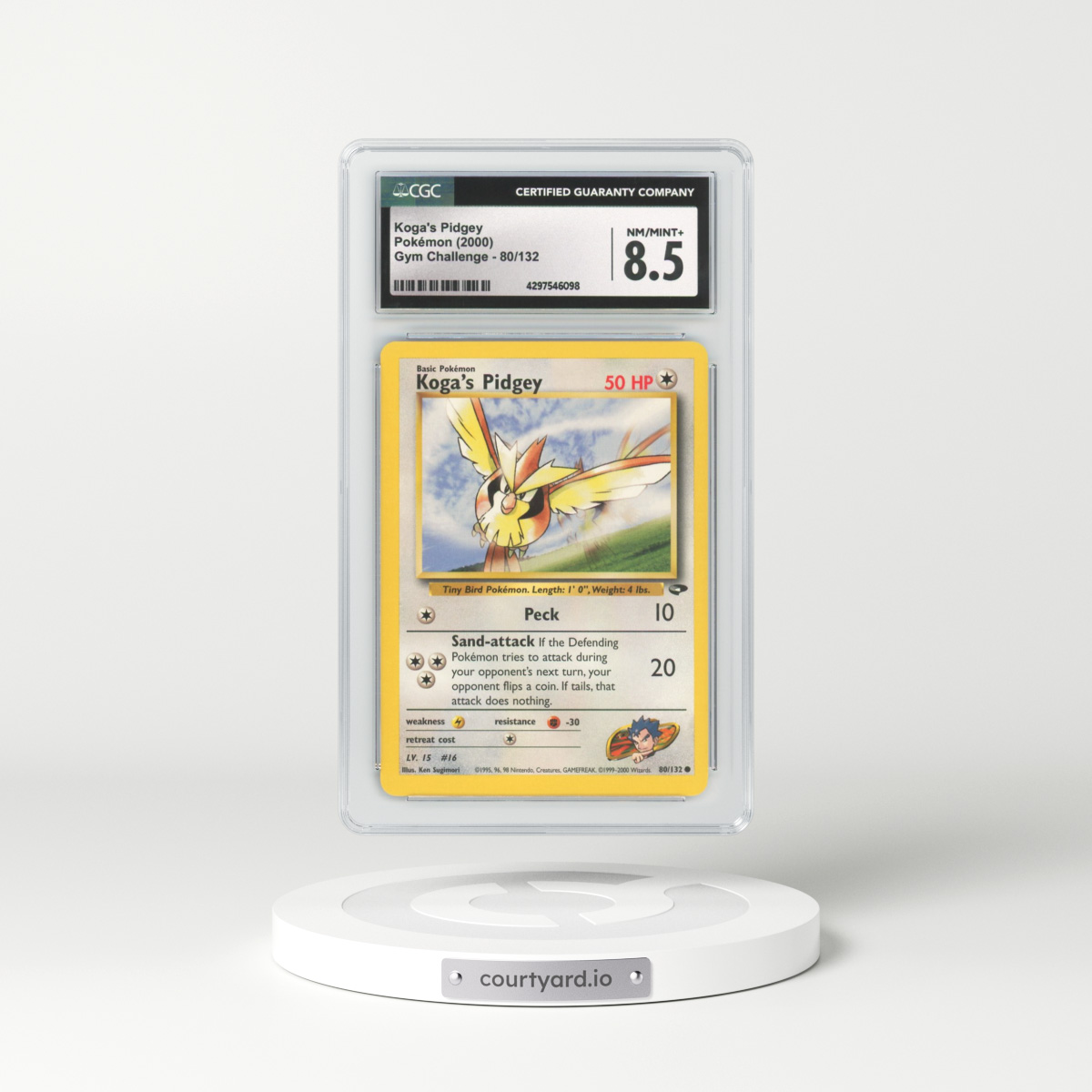 2000 Gym Challenge #80 Koga's Pidgey (CGC 8.5 NM-MT+)