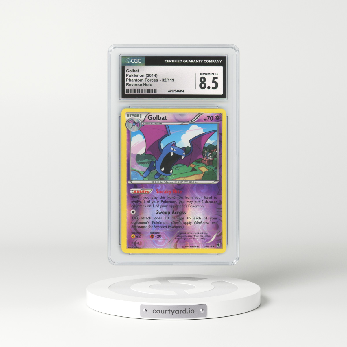2014 Phantom Forces #32 Golbat - Holo (CGC 8.5 NM-MT+)
