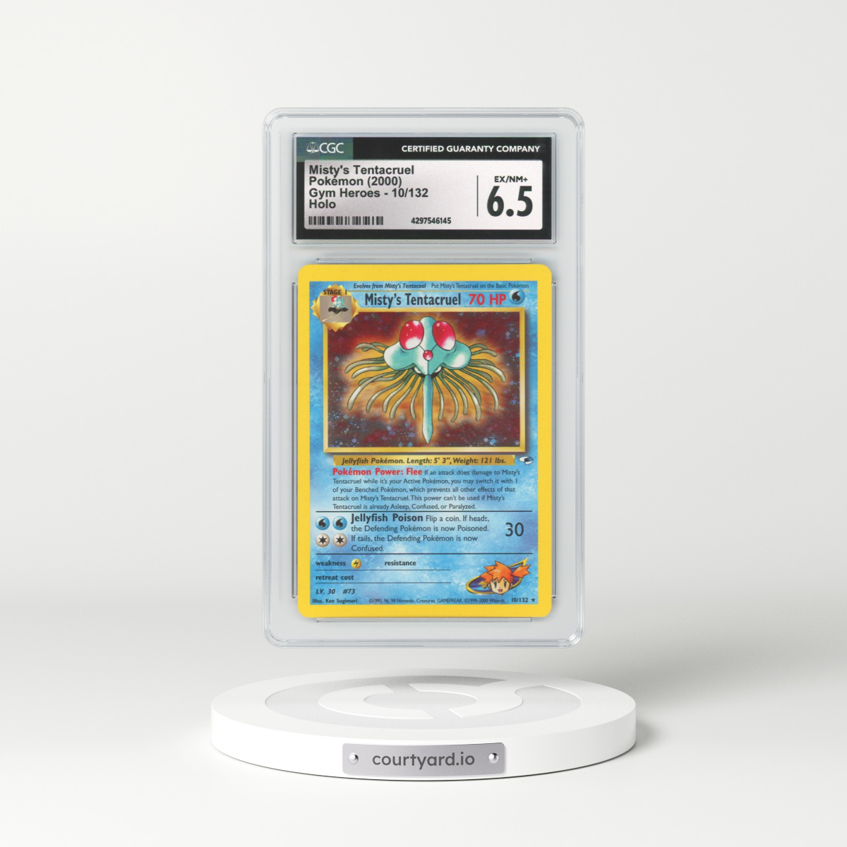 2000 Gym Heroes #10 Misty's Tentacruel - Holo (CGC 6.5 EX-NM+)