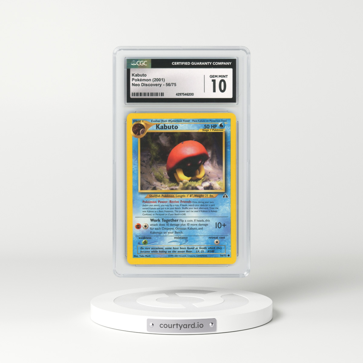 2001 Neo Discovery #56 Kabuto (CGC 10 GEM MINT)
