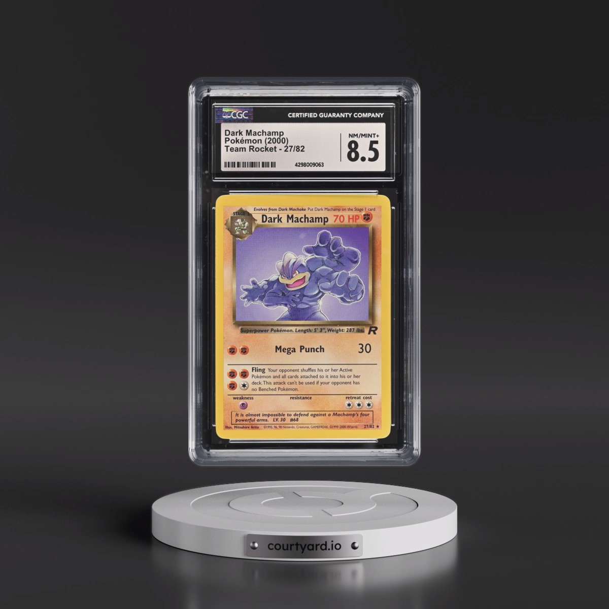 1999 Team Rocket #27/82 Dark Machamp (CGC 8.5 NM-MT+)