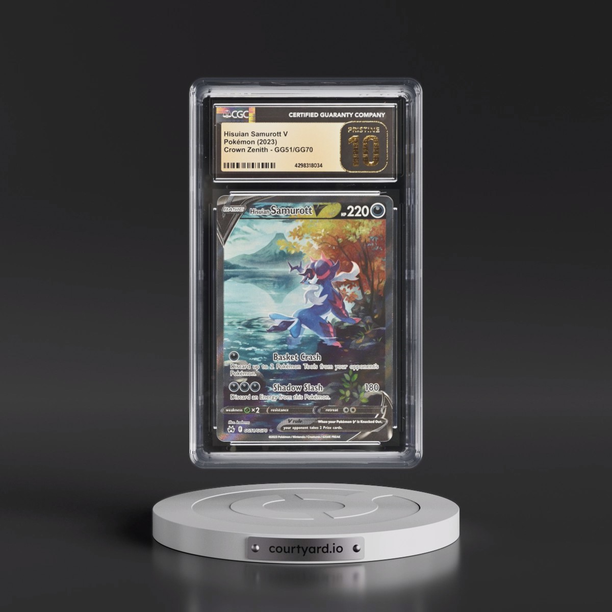 2023 Crown Zenith #GG51/GG70 Hisuian Samurott V - Galarian Gallery Holo (CGC 10 PRISTINE)