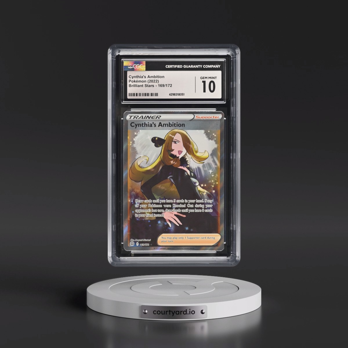 2022 Brilliant Stars #169/172 Cynthia's Ambition - Ultra Rare Holo (CGC 10 GEM MINT)