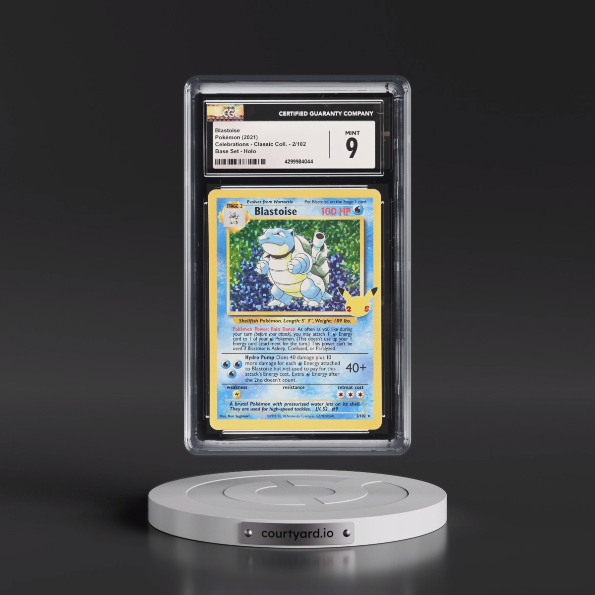 2021 Celebrations - Classic Collection #2/102 Blastoise - Base Set Holo (CGC 9 MINT)