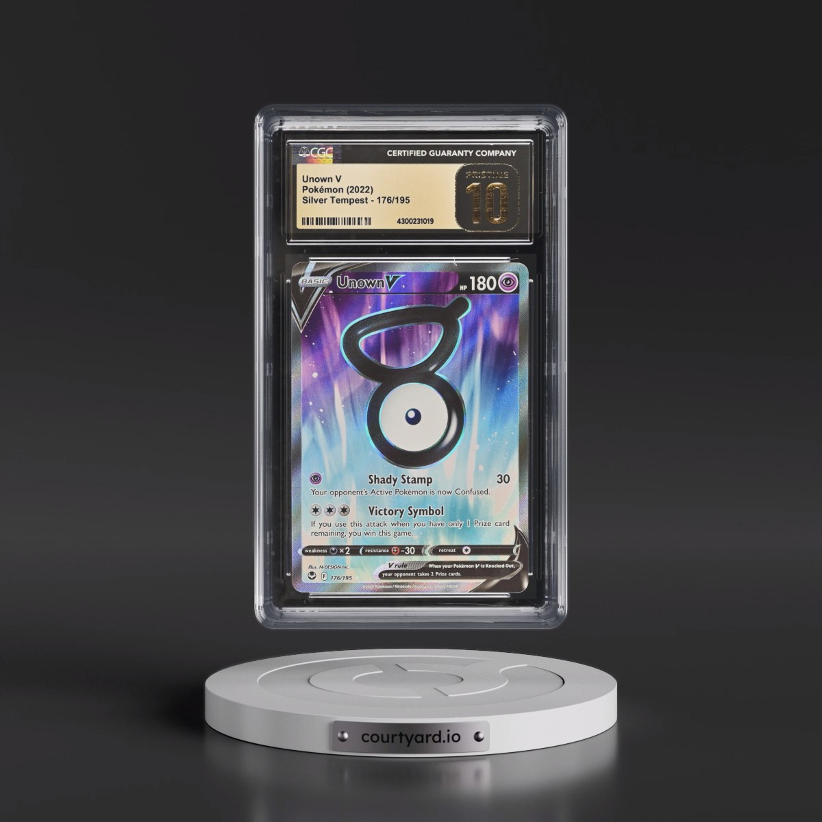 2022 Silver Tempest #176/195 Unown V - Ultra Rare Holo (CGC 10 PRISTINE)