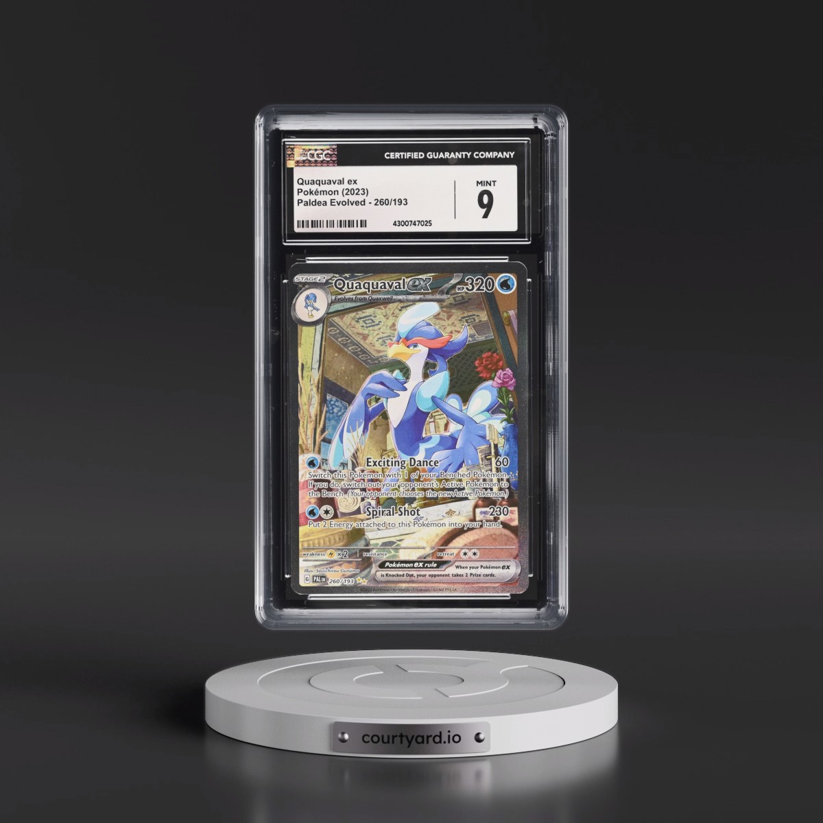 2023 Paldea Evolved - PAL EN #260/193 Quaquaval ex - Special Illustration Rare (Holo) (CGC 9 MINT)