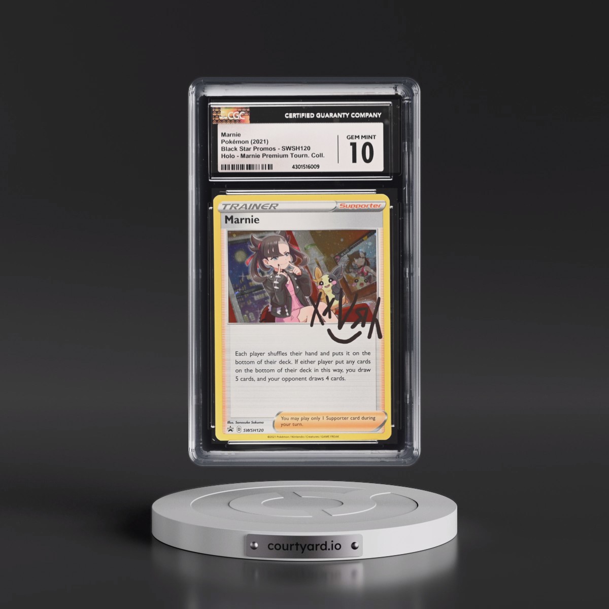 2017 Black Star Promos - Sword & Shield #SWSH120 Marnie - Marnie Premium Tournament Collection (Holo) (CGC 10 GEM MINT)