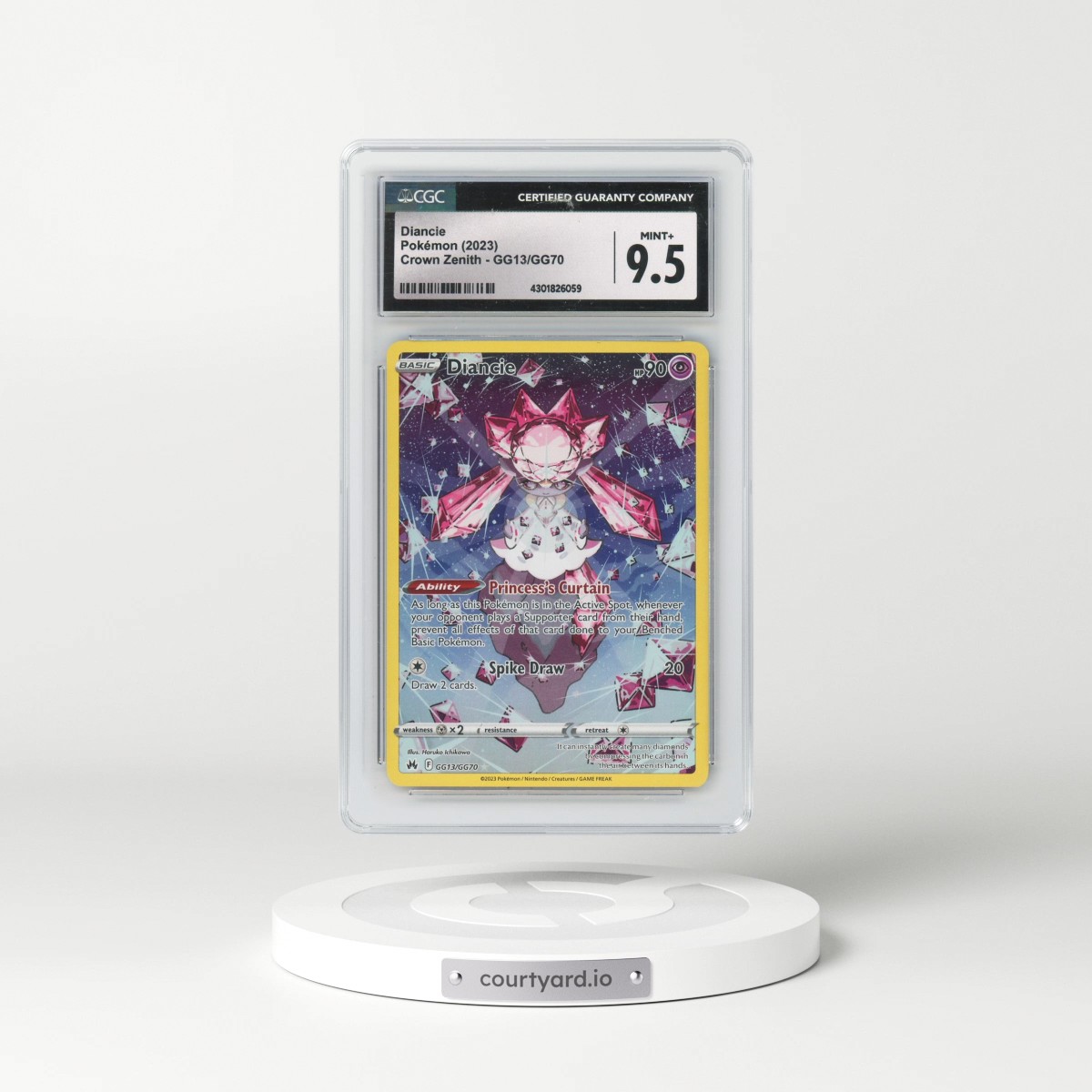 2022 Crown Zenith #GG13/GG70 Diancie (CGC 9.5 MINT+)