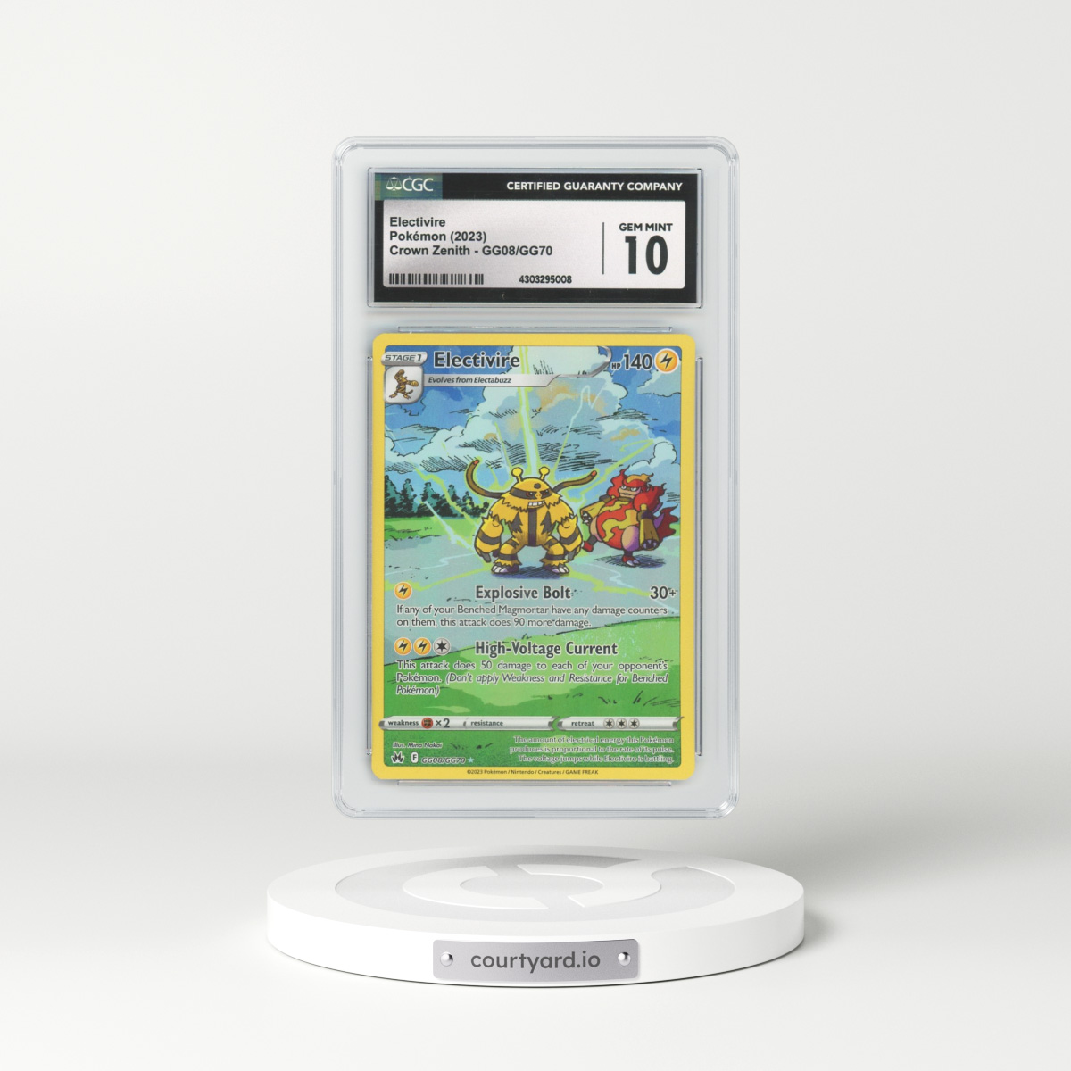 2023 Crown Zenith #GG08 Electivire - Full Art Holo (CGC 10 GEM MINT)
