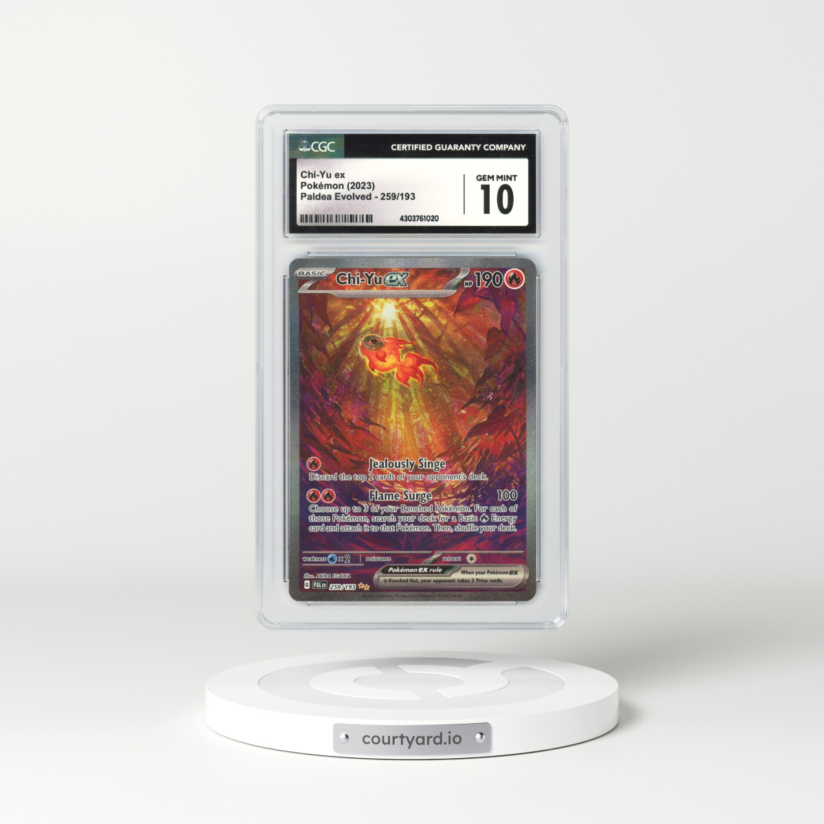 2023 Paldea Evolved #259 Chi-Yu ex - Full Art Holo (CGC 10 GEM MINT)