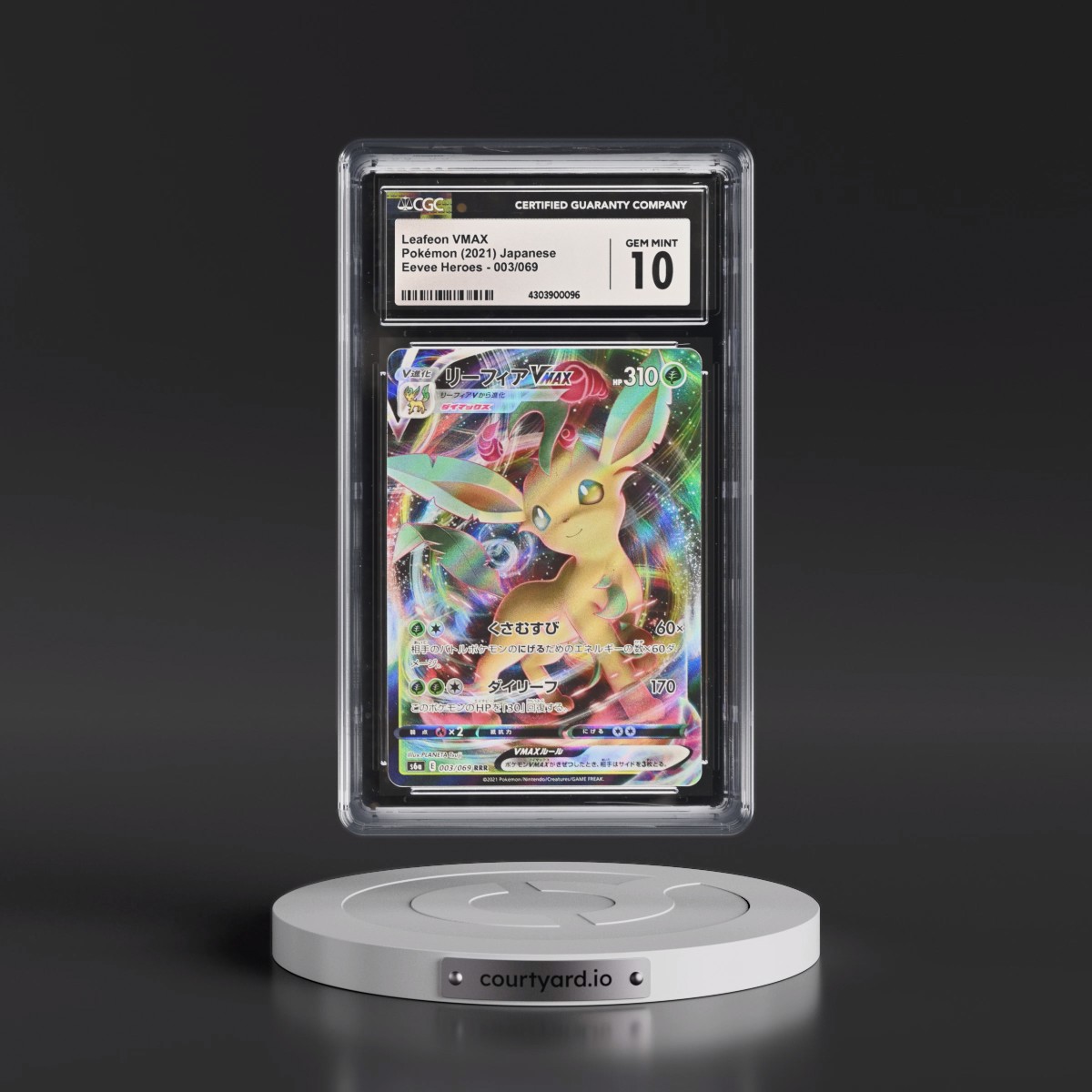 2021 Eevee Heroes #003/069 Leafeon VMAX - Holo (CGC 10 GEM MINT)