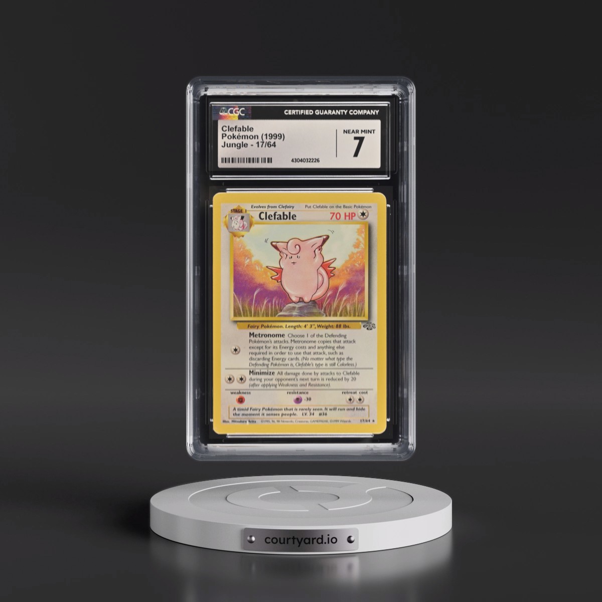 1999 Jungle #17/64 Clefable (CGC 7 NM)