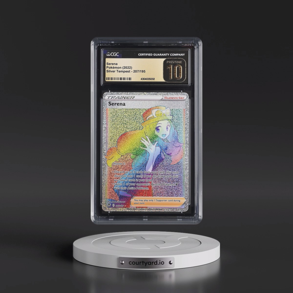 2022 Silver Tempest #207/195 Serena - Rainbow Rare Holo (CGC 10 PRISTINE)