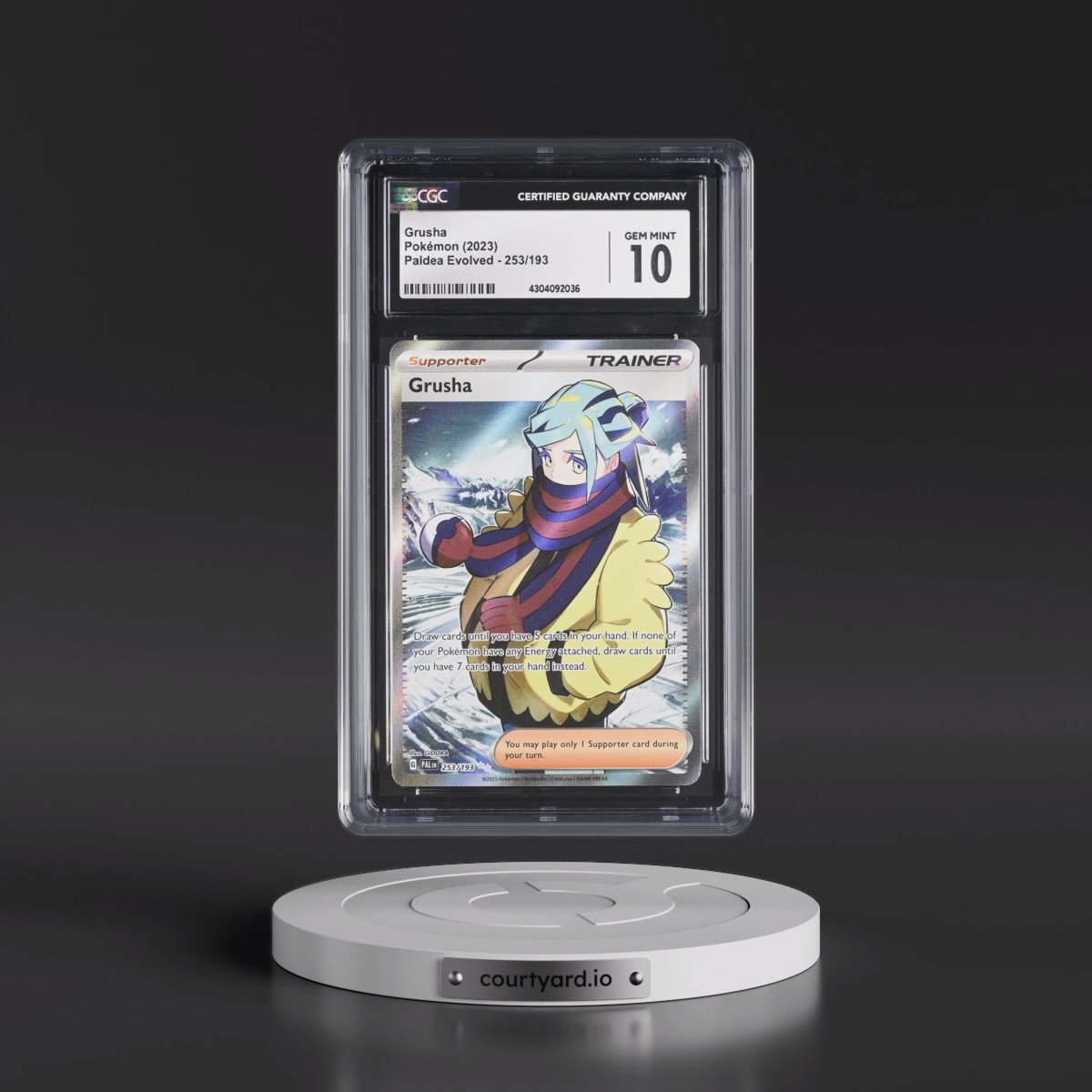 2023 Paldea Evolved - PAL EN #253/193 Grusha - Ultra Rare Holo (CGC 10 GEM MINT)