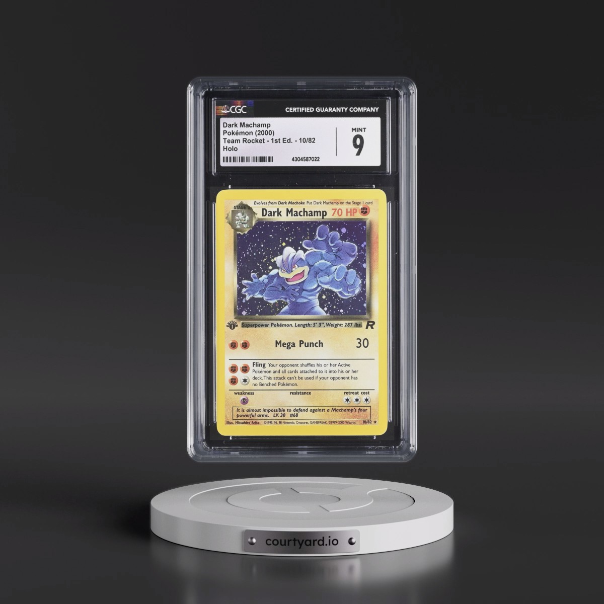 2000 Team Rocket #10/82 Dark Machamp - 1st Edition Holo (CGC 9 MINT)