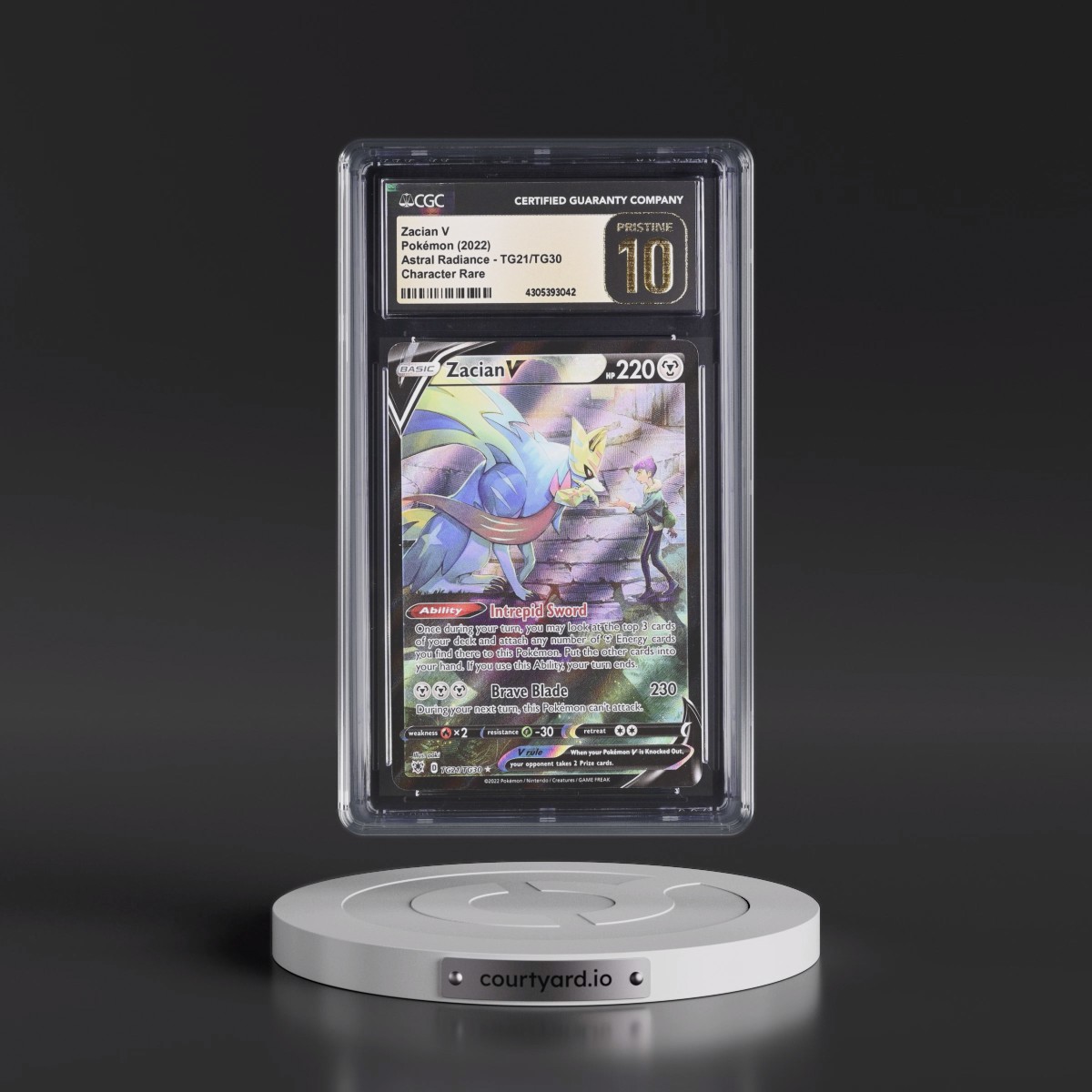 Astral Radiance #TG21/TG30 Zacian V - Trainer Gallery Holo (CGC 10 PRISTINE)