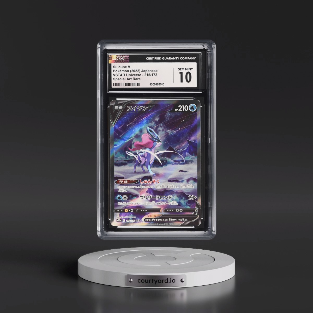 2022 VSTAR Universe #215/172 Suicune V - Special Art Rare Holo (CGC 10 GEM MINT)