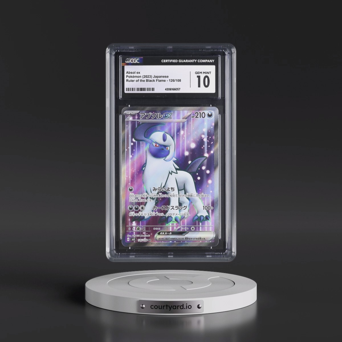 2023 Ruler of the Black Flame #126/108 Absol ex - Super Rare Holo (CGC 10 GEM MINT)