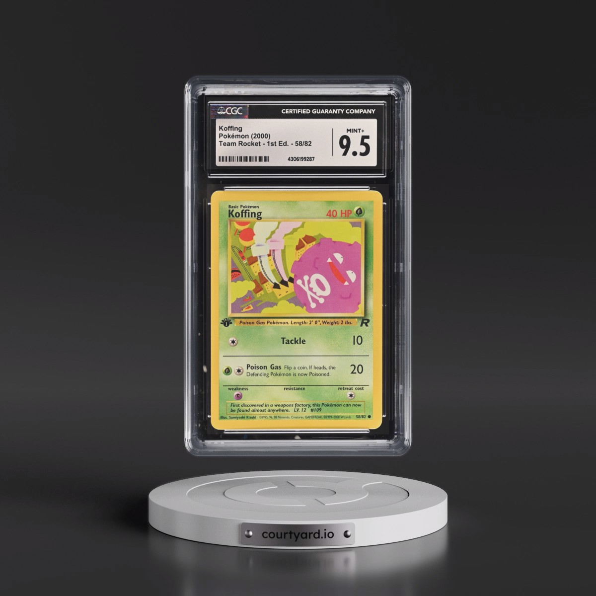 2000 Team Rocket #58/82 Koffing - 1st Edition 1st Edition (CGC 9.5 MINT+)
