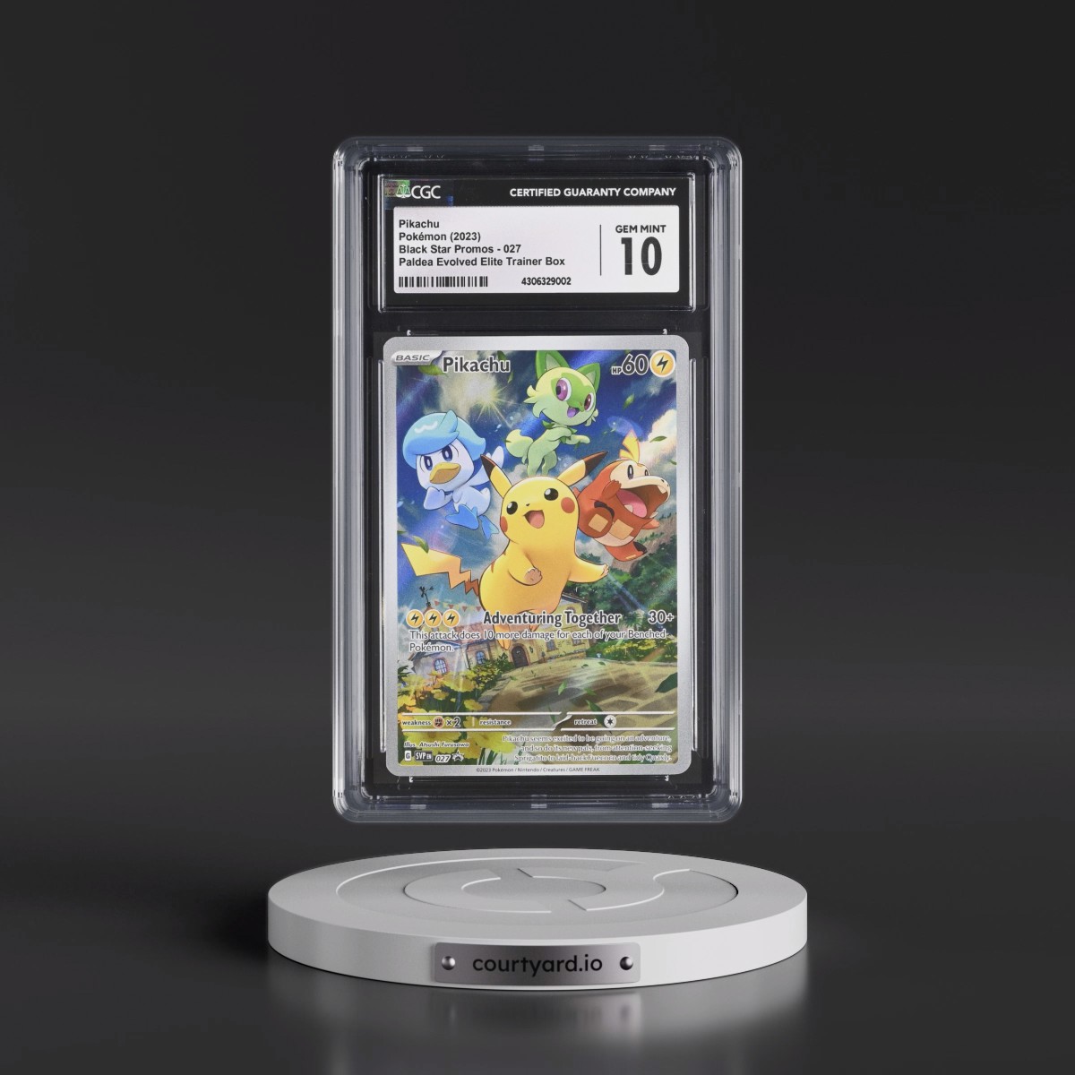 2023 Black Star Promos - Scarlet & Violet SVPEN #027 Pikachu - Paldea Evolved Elite Trainer Box (Holo) (CGC 10 GEM MINT)