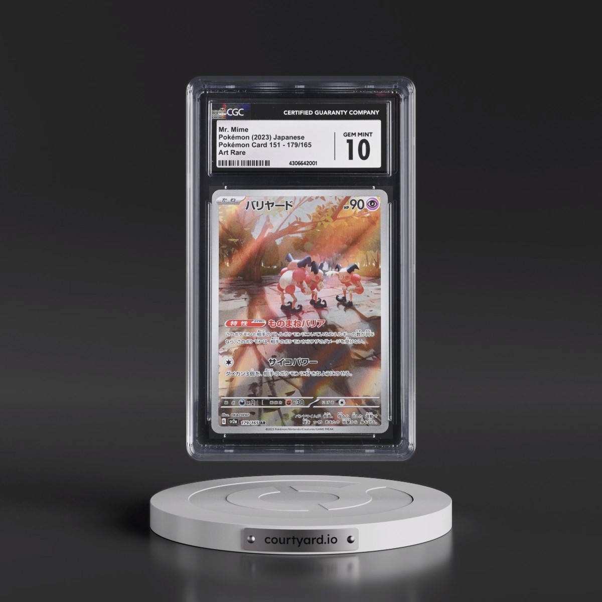 2023 Pokémon Card 151 #179/165 Mr. Mime - Art Rare Holo (CGC 10 GEM MINT)