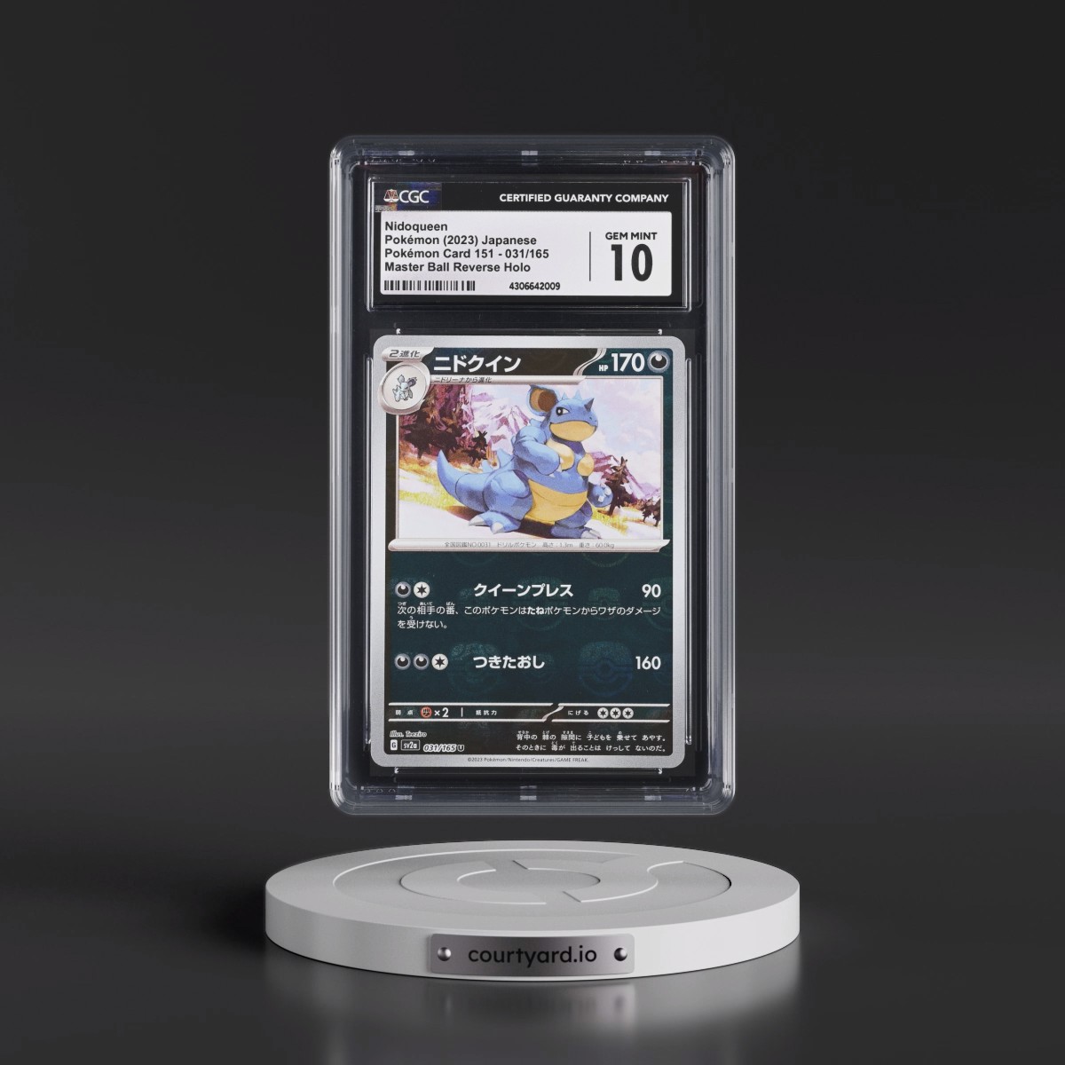 2023 Pokémon Card 151 #031/165 Nidoqueen - Reverse Holo Master Ball (CGC 10 GEM MINT)