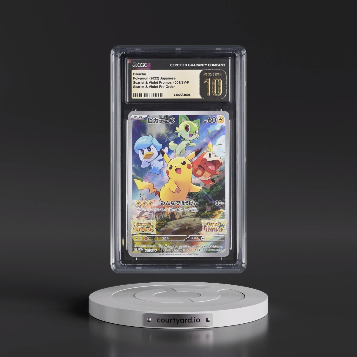 2022 Scarlet & Violet Promos #001/SV-P Pikachu - Scarlet &amp; Violet Pre-Order (Holo) (CGC 10 PRISTINE)