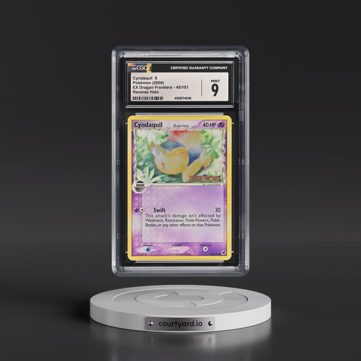 2006 EX Dragon Frontiers #45/101 Cyndaquil δ - Reverse Holo (CGC 9 MINT)