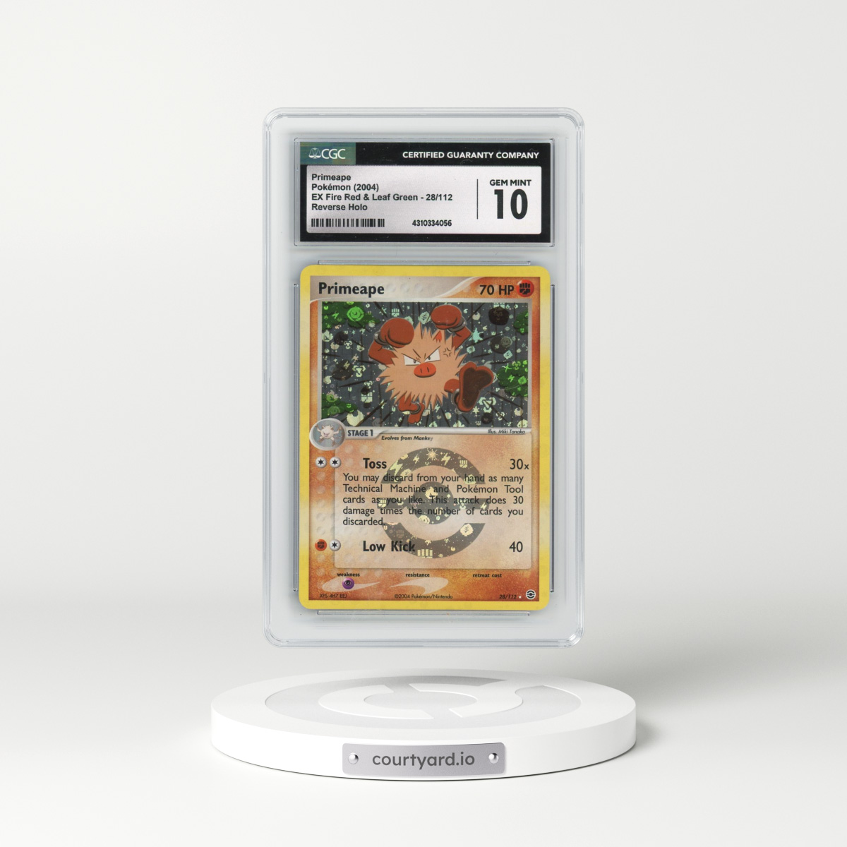 2004 EX Fire Red & Leaf Green #28/112 Primeape - Reverse Holo (CGC 10 GEM MINT)