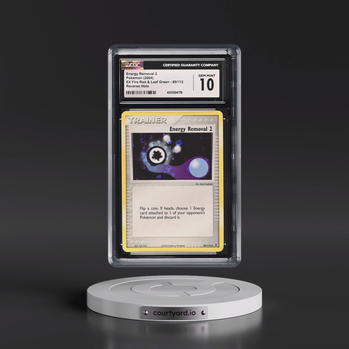 2004 EX Fire Red & Leaf Green #89/112 Energy Removal 2 - Reverse Holo (CGC 10 GEM MINT)