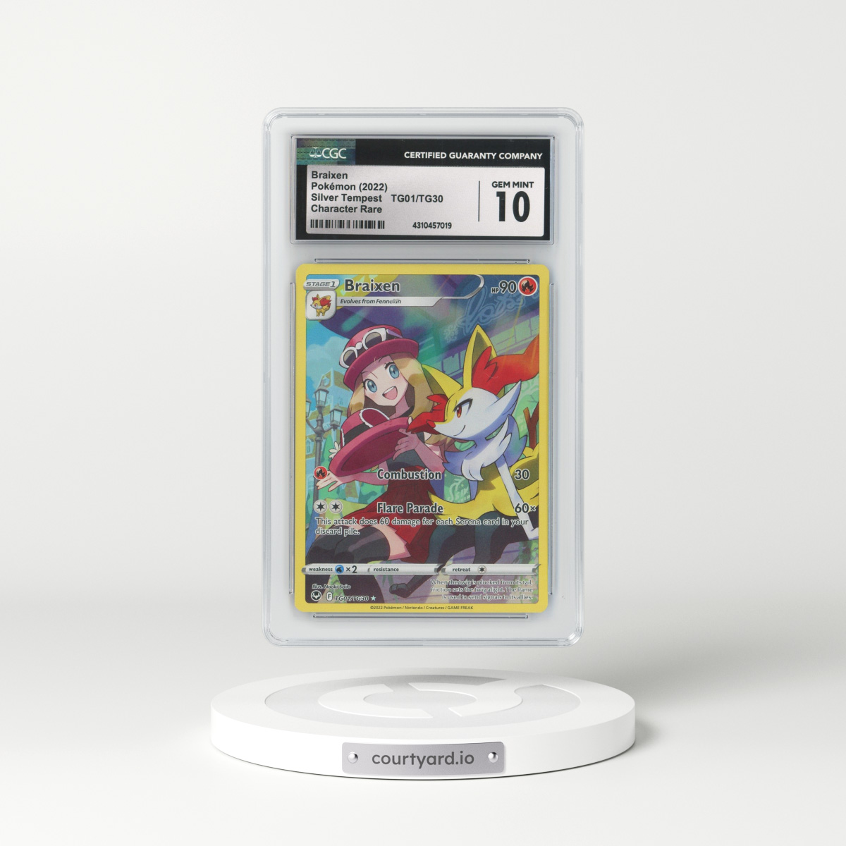 2022 Silver Tempest #1 Braixen (CGC 10 GEM MINT)