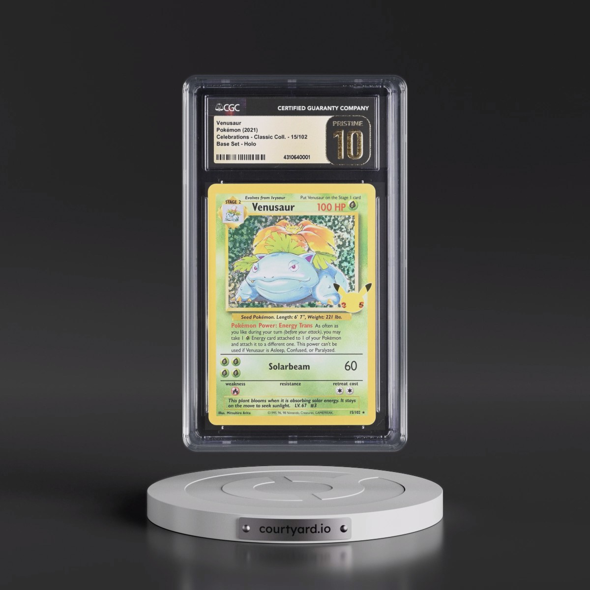 2021 Celebrations - Classic Collection #15/102 Venusaur - Base Set Holo (CGC 10 PRISTINE)