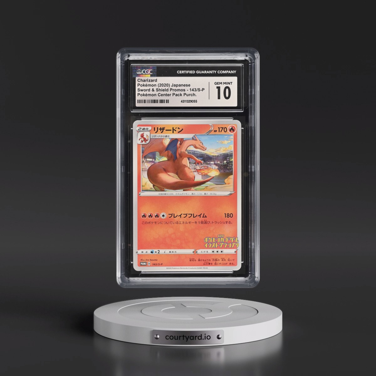 2019 Sword & Shield Promos #143/S-P Charizard - Pokémon Center Pack Purchase (CGC 10 GEM MINT)