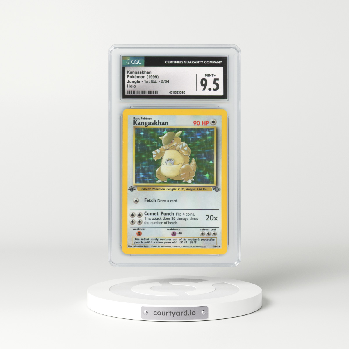 1999 Jungle #5 Kangaskhan - 1st Edition Holo (CGC 9.5 MINT+)