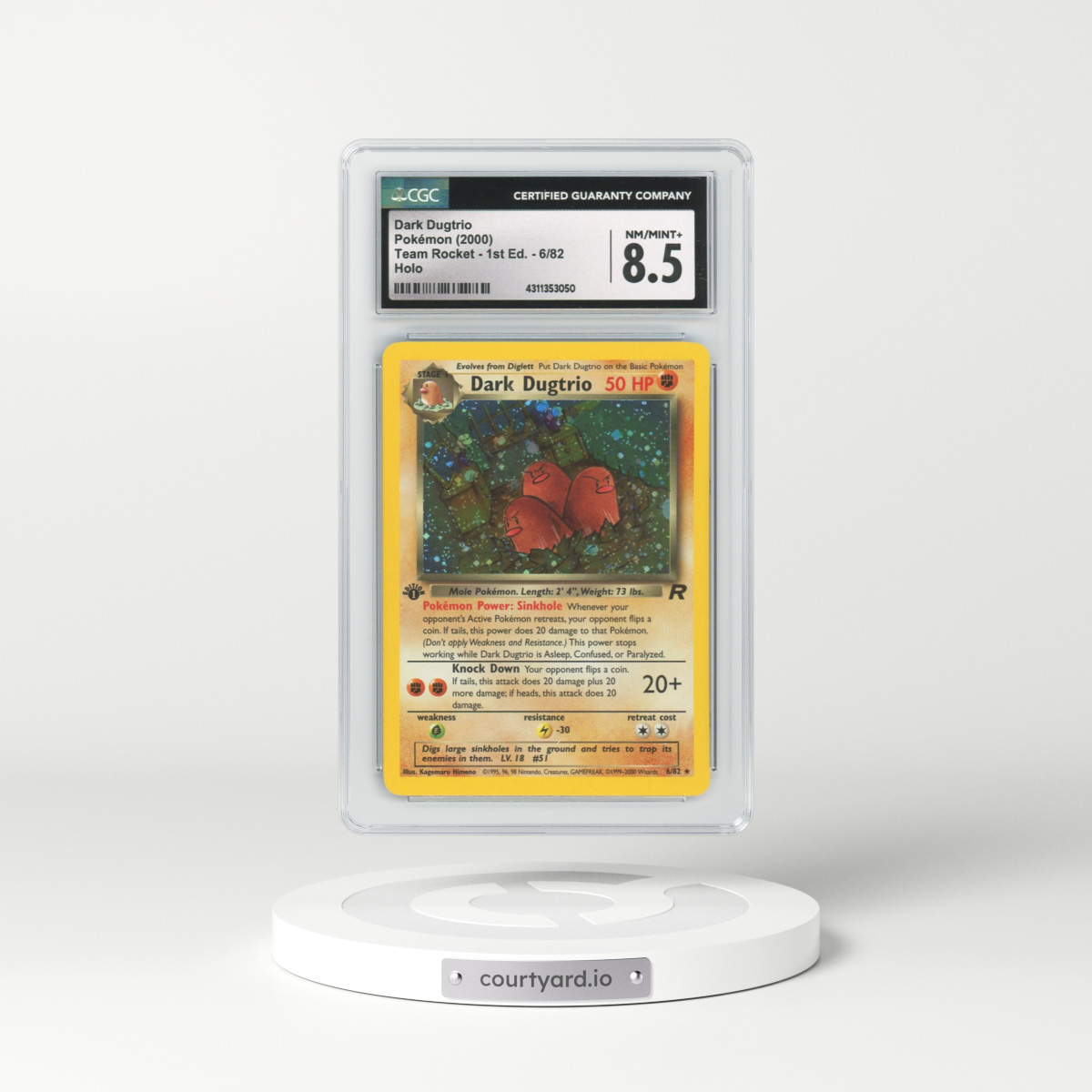 2000 Team Rocket #6 Dark Dugtrio - 1st Edition Holo (CGC 8.5 NM-MT+)