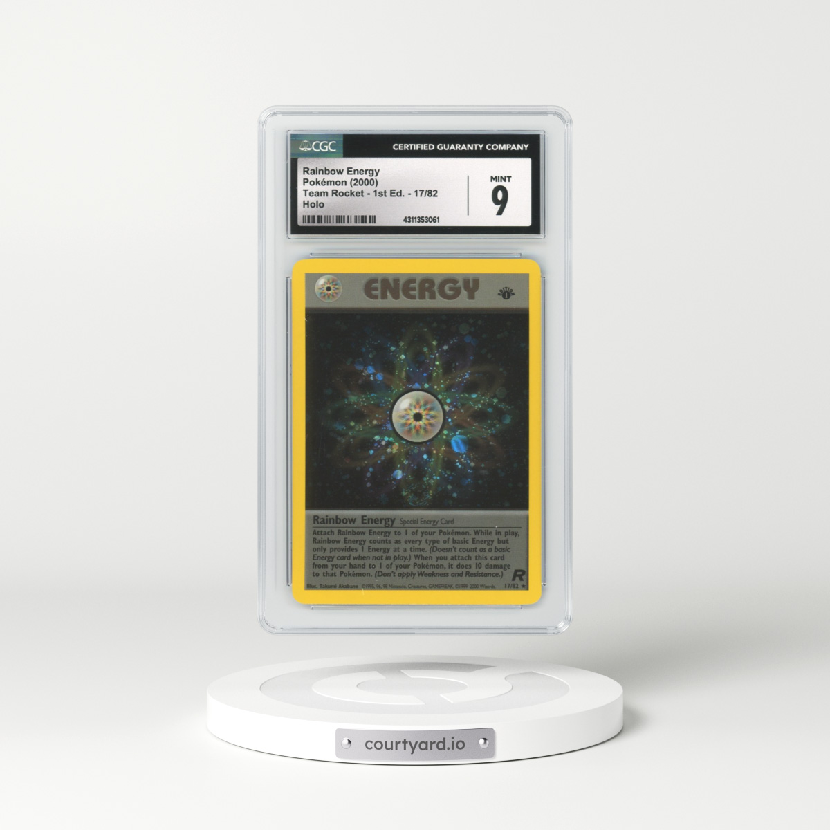 2000 Team Rocket #17 Rainbow Energy - 1st Edition Holo (CGC 9 MINT)