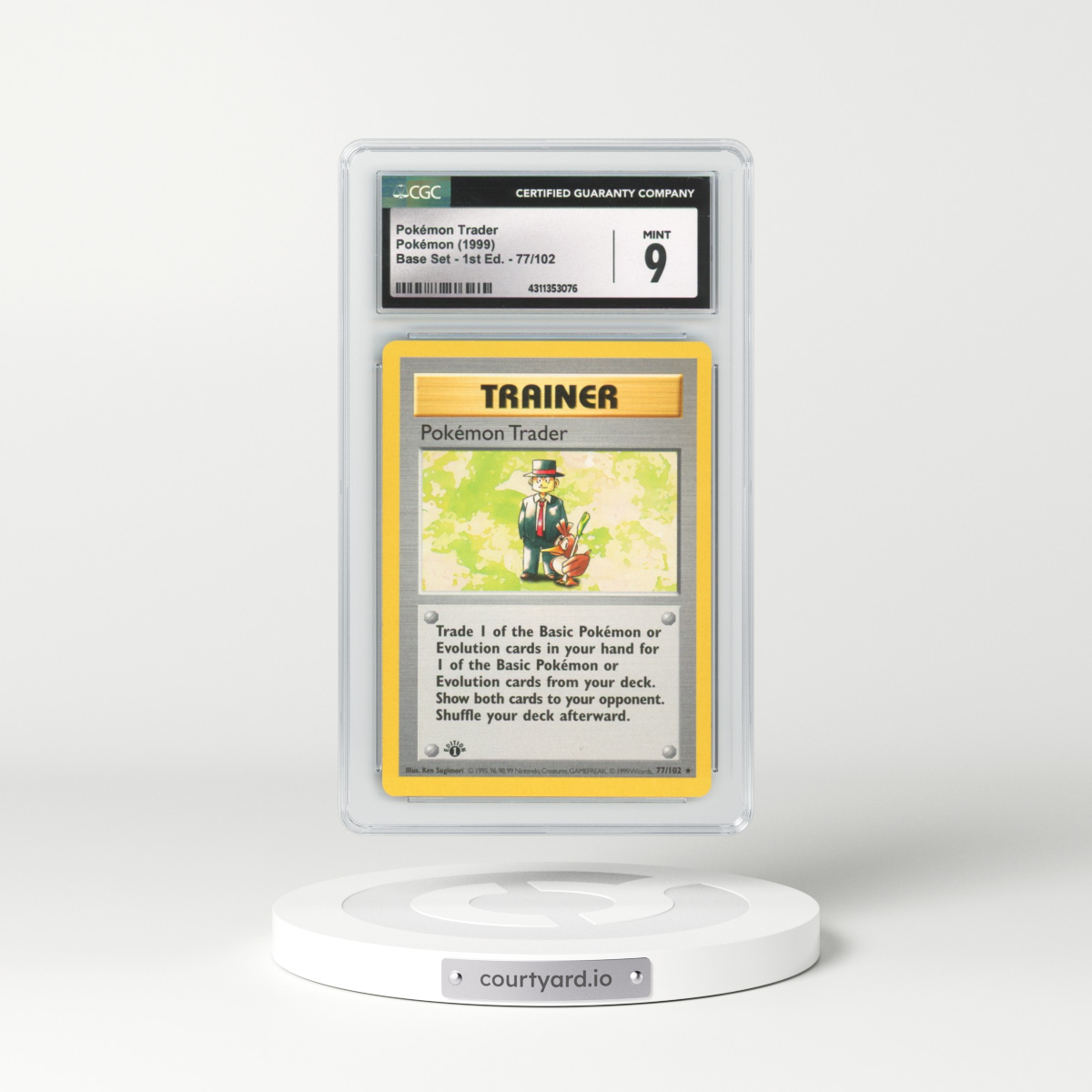 1999 Base Set #77 Pokemon Trader (CGC 9 MINT)