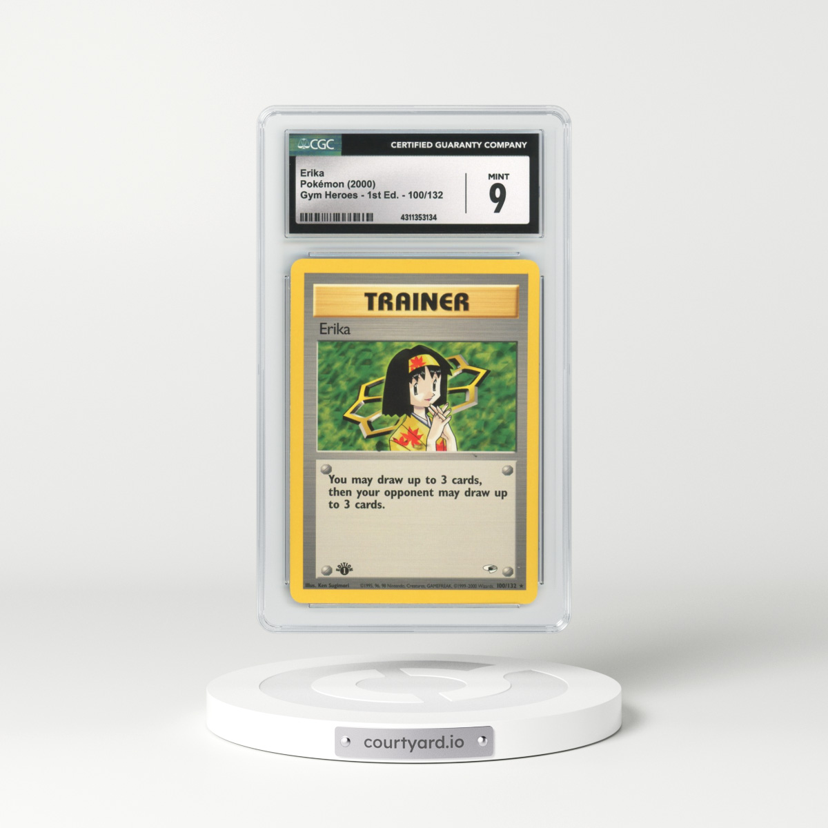 2000 Gym Heroes #100 Erika - 1st Edition (CGC 9 MINT)