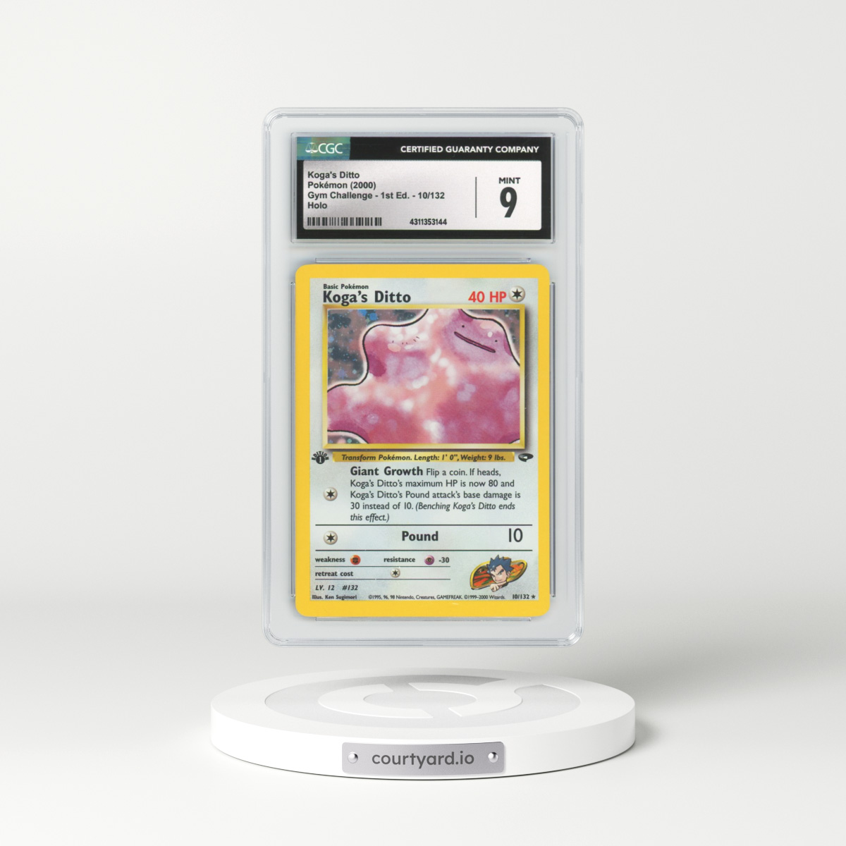 2000 Gym Challenge #10 Koga's Ditto - 1st Edition Holo (CGC 9 MINT)