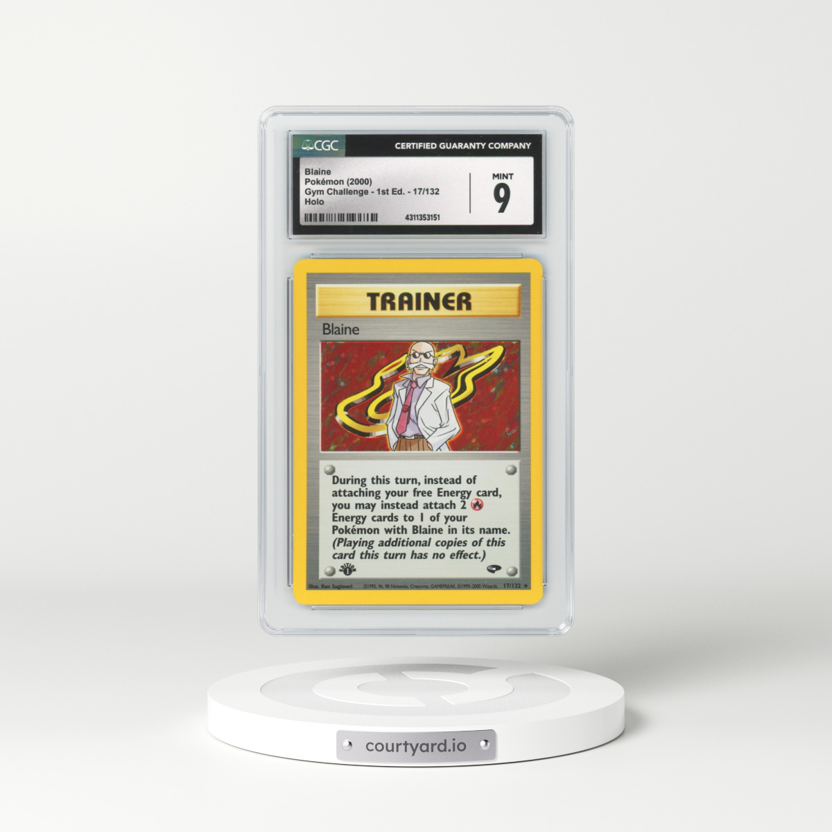 2000 Gym Challenge #17 Blaine - 1st Edition Holo (CGC 9 MINT)