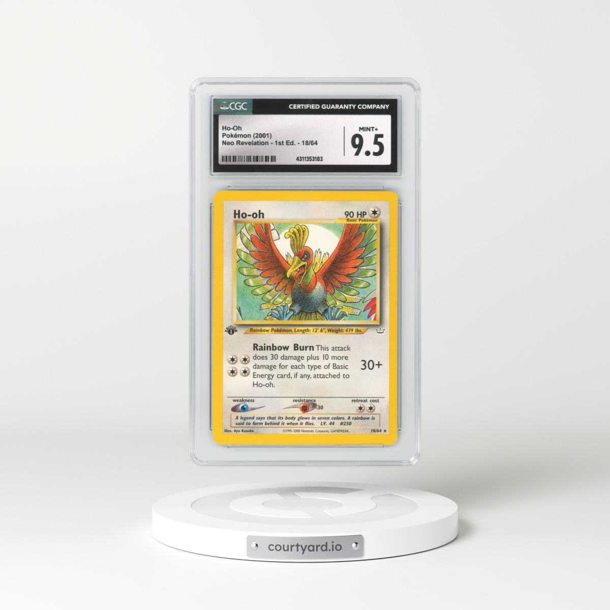 2001 Neo Revelation #18 Ho-Oh - 1st Edition (CGC 9.5 MINT+)