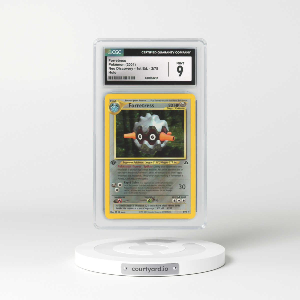 2001 Neo Discovery #2 Forretress - 1st Edition Holo (CGC 9 MINT)